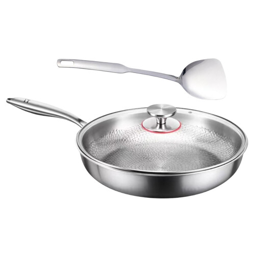 Titaniums Pan with Lid Collection Hammered Finish Cooking-32cm