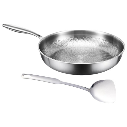 Multipurpose Titaniums Frying Cooking Pan with Spatula-32cm