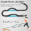 Elastic Shock Absorbing Dog Walking Belt with Removable-Red 6