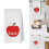 Artistics Granatapfel-Stoffhandtuch, weiches Waffelgewebe, 5