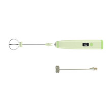 Electric Whisk With Digital Display For Cream Frothing-Green