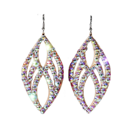 Handmade Belly Dance Earrings Featuring Stylish Rhinestones-1