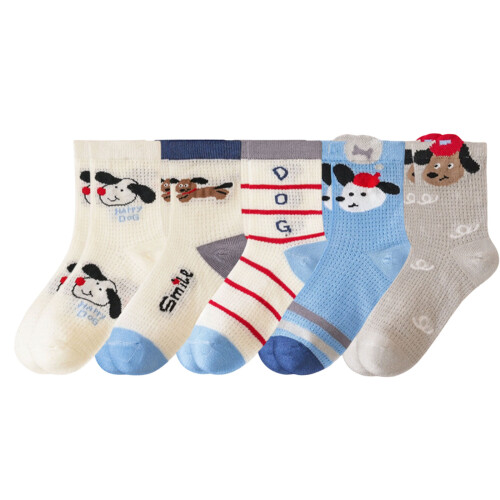 5 Pair Childrens Mesh Socks Delicate Ankle Socks Breathable-C L