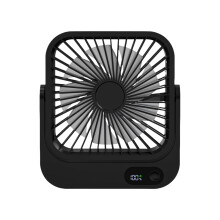 Leichter schwarzer Tischventilator mit 5 veränderbaren