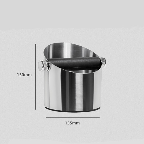 Long permanent Metal Coffee Grounds Container Having Slanted 2