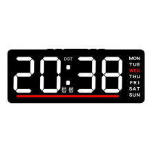 Function Temperature Display Clock Quiet Electronic Clock-Red