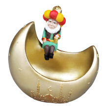 Moon Middle Eastern Man Statues with Storage Box,Ramadans Eid