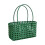 Convenient Hollow Design Clear Bag With Practical Handle-Green 1
