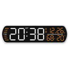 Large Display Digital Clock Digital Wall-white shellOrange l