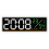 LED digitale wandklok groot display, temperatuur-wit schelpgroen 1