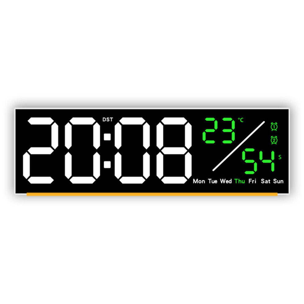 Digital Alarm Clock Desk/Wall Clock Large-White Shell Green 7754003680723
