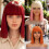 High Temperature Synthetic Straight Bob Wigs With Bangs-Claret 2