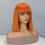 High Temperature Synthetic Straight Bob Wigs With Bangs-Claret 7