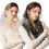 Spanish Floral Embroidered Head Scarf Polyester Elegant-White 2