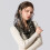 Spanish Floral Embroidered Head Scarf Polyester Elegant-White 5