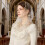Spanish Floral Embroidered Head Scarf Polyester Elegant-White 7