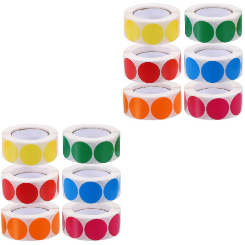12Rollen Gekleurde Cirkelstickers Voor Opslag En Kleurcodering 1