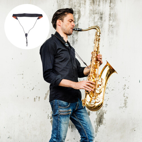 De Cou Noir Pour Saxophone Accessoire Professionnel Réglable 2