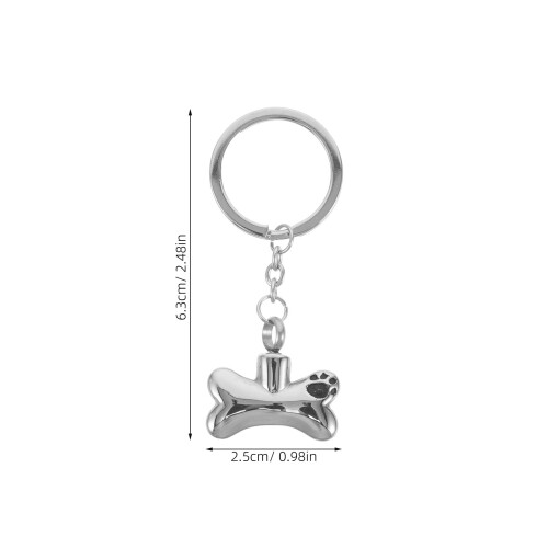 2Pièces Pendentifs Clé Os Pour Animal Argenté Robuste 1