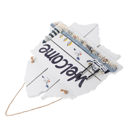 Welcome Hanging Tag White Mdf Door Decor Creative Hanging Ornament