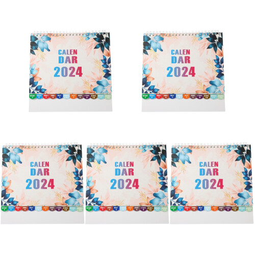 5Pcs Paper Desk Calendar Multi Style Monthly Planner