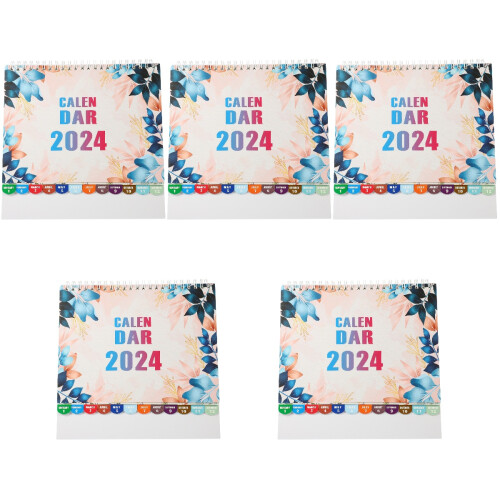5Pcs Paper Desk Calendar Multi Style Monthly Planner 1