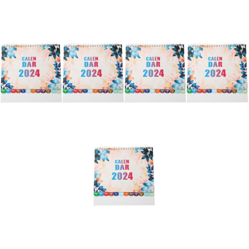 5Pcs Paper Desk Calendar Multi Style Monthly Planner 2
