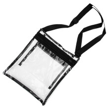 1Multifunctionele Zwarte PVC Cross Bag, Voor Stadium En Buiten