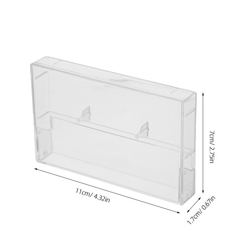 8Pièces Coffrets Cassette Transparente En ABS Pour Collection Audio 1