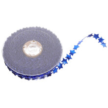 4Rolls Blue Polyester Ribbon Christmas DIY Gift Wrapping Accessory