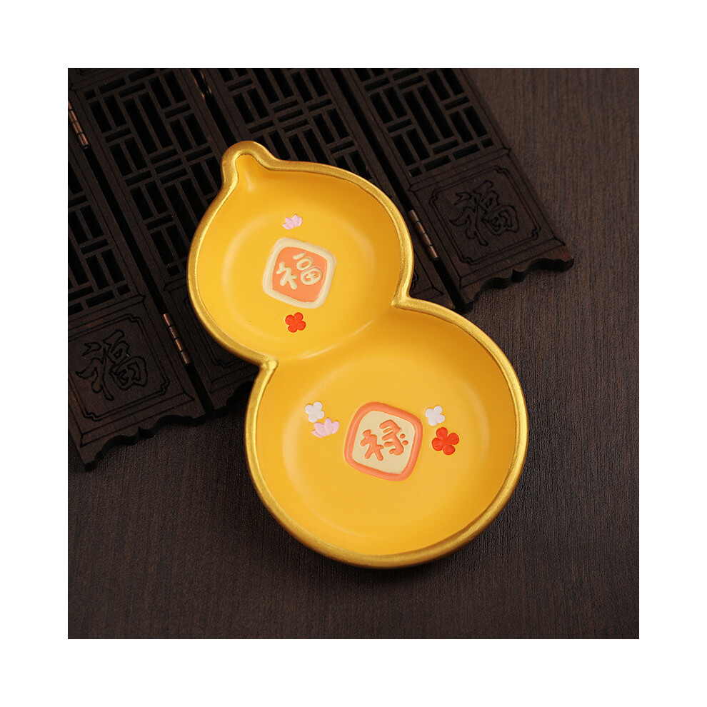 (Yellow) Car Interior Resin Lotus Leaf Ornament With Nonslip Base For Home Decor Creative Yellow 694249566962