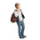 Delicate Small Rock Climbing Statues-Mens Brown Backpack 1
