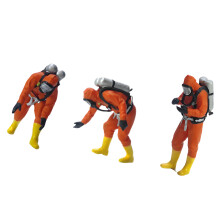 Figurine d'équipe sauvée, modèle 1:64, scènes miniatures-Orange