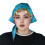 Ethnic Headscarf Triangular Gold Tassels Headwrap for-Lake Blue 1