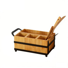 Multifunctional Wooden Countertop Holder For Cutlery-large