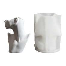 Abstract Art Face Silicone Mould Suitable-Half face vase mold