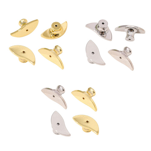 Pack of 4 Earring Backs Ear Jewelry Replacement Moon-White 1