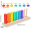 Early Learning Wooden Toy Rainbow Color Sorting Rings Stacking 2