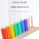Early Learning Wooden Toy Rainbow Color Sorting Rings Stacking 4