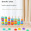 Early Learning Wooden Toy Rainbow Color Sorting Rings Stacking 5