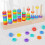 Early Learning Wooden Toy Rainbow Color Sorting Rings Stacking 7