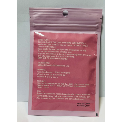 30x VAGINAL SUPPOSITORIES Boric Acid Capsule 1
