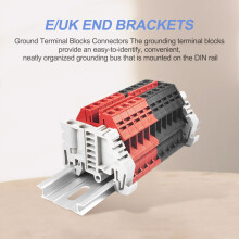 DIN Rail Terminal Blocks Kit Terminal+Ground Blocks+Aluminum Rail+End Brackets+End Covers+Jumpers Kits