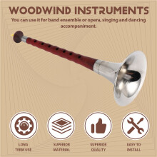 Chinese Folk Wind Musical Instrument Suona,Quality Rosewood Rod Professional Hand-Made Instrument Suona Key of G