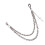 Retro Gothic Double Layer Trouser Chain Alloy Texture Body 1