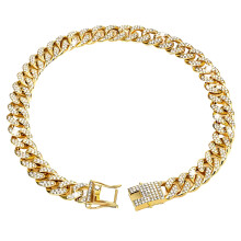 Luxurious Rhinestones Pet Collar Necklace With Metal-Gold 50