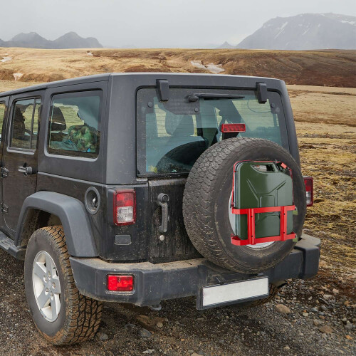 Lockable Iron Canister Holder for 10-20L Fuel 1
