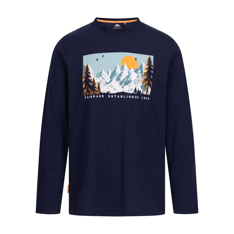 Trespass (Xs, Navy) Mens Edwardo Long-Sleeved T-Shirt