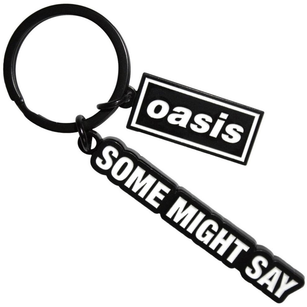 Oasis Some Might Say Logo Keyring Black