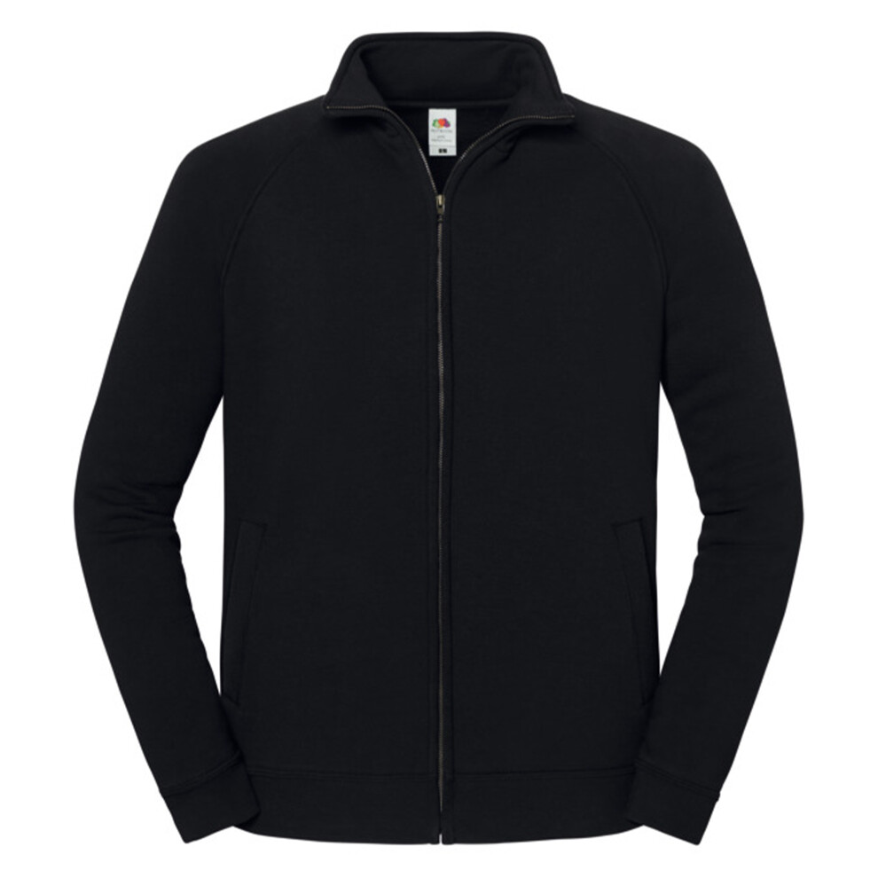 Fruit Of The Loom (4Xl, Black) Mens Iconic Premium Sweat Jacket
